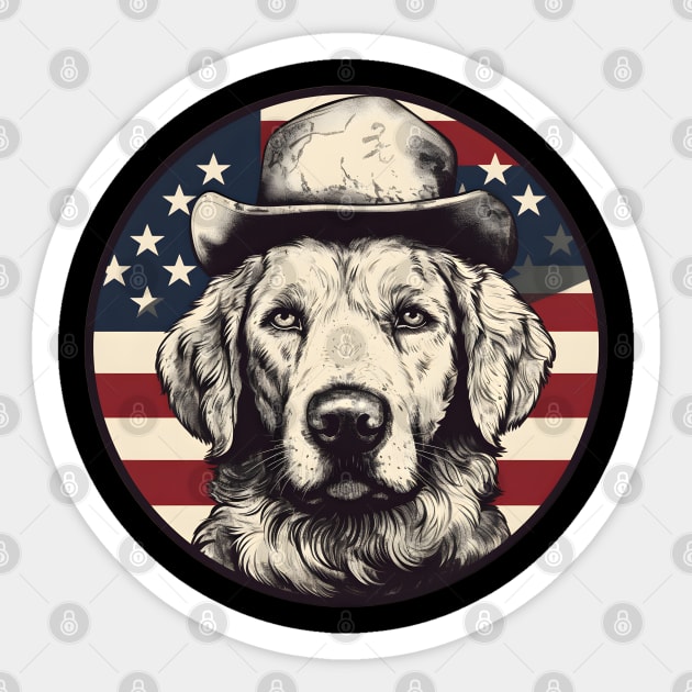 Patriotic Kuvasz Sticker by NatashaCuteShop